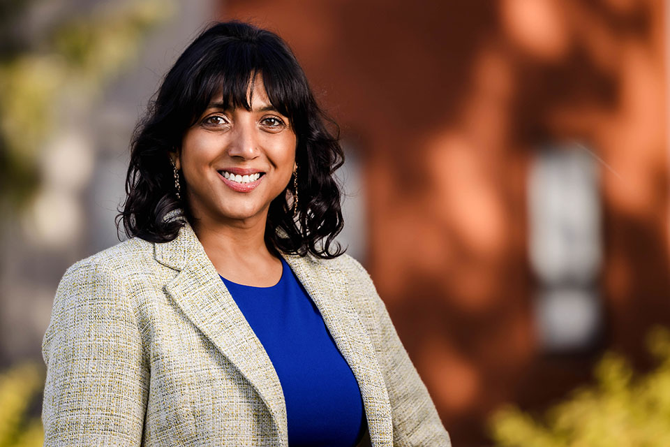 Jasmin Patel, Associate Vice President for Research and Chief of Staff to the Vice President for Research and Partnerships at St. ֱοƵ University. Photo by Sarah Conroy.
