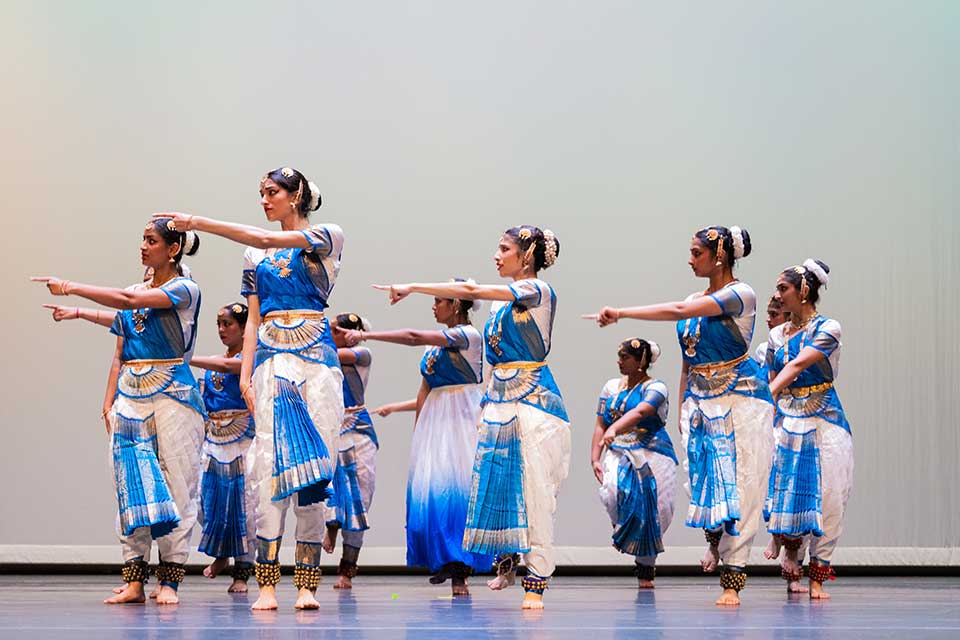 Members of the SLU Omkara dance team performed for the first time ever in a collegiate competition. 